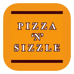 Pizza ‘n’ Sizzle logo.